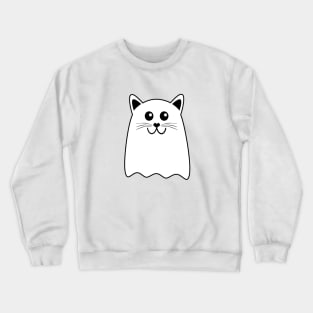 Cute Ghost Cat Crewneck Sweatshirt